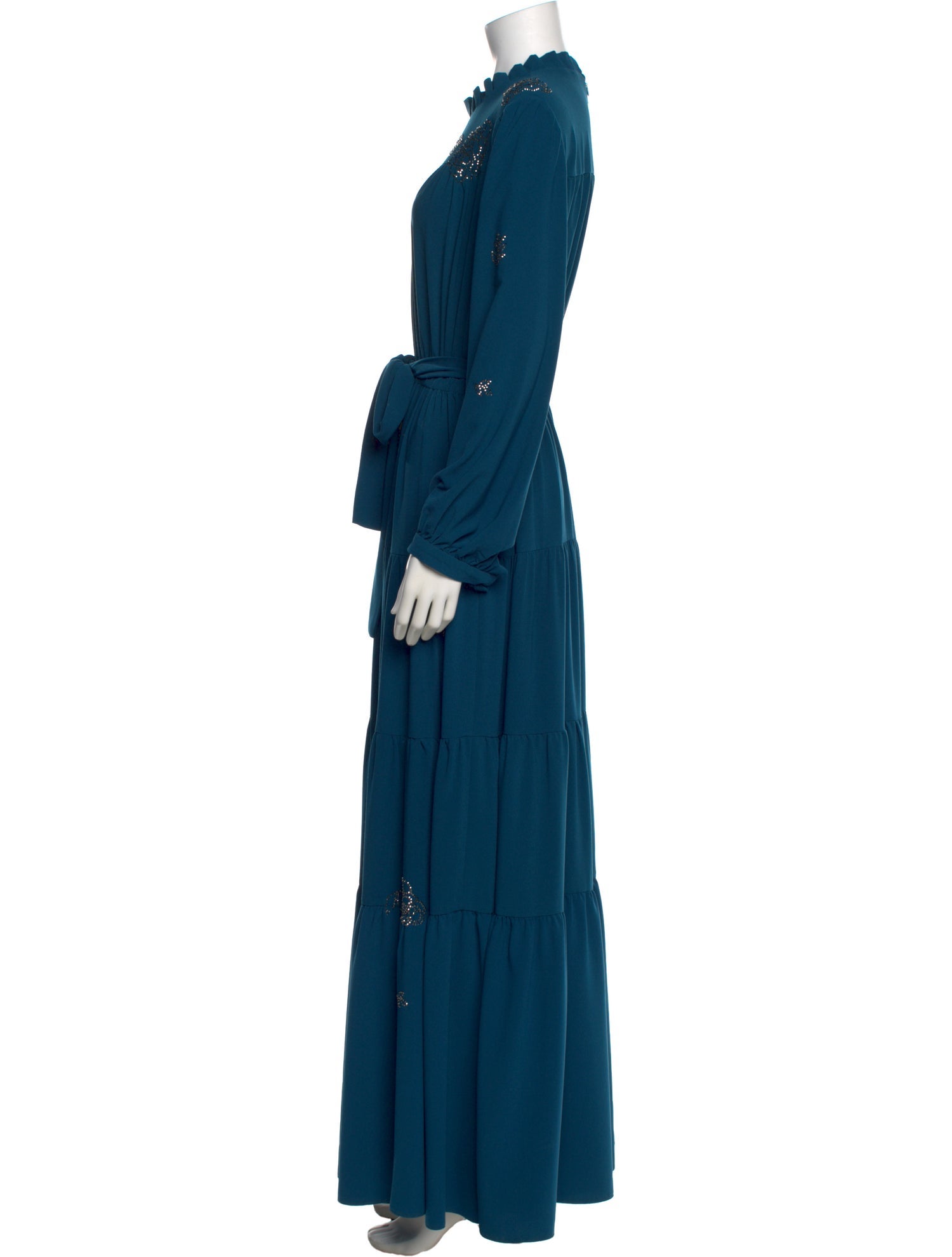 Lilia Stogova Mock Neck Long Dress