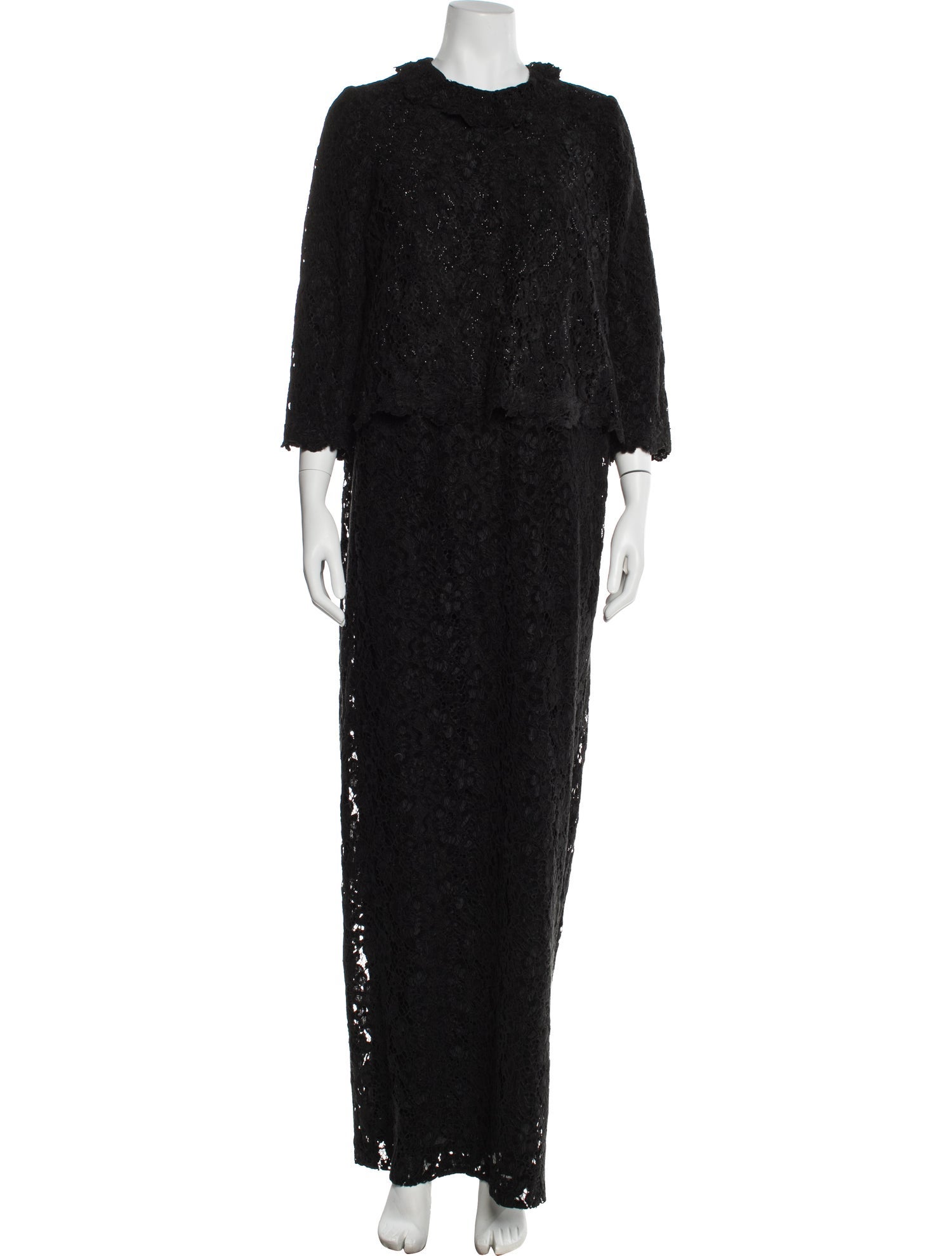 Lilia Stogova Mock Neck Long Dress