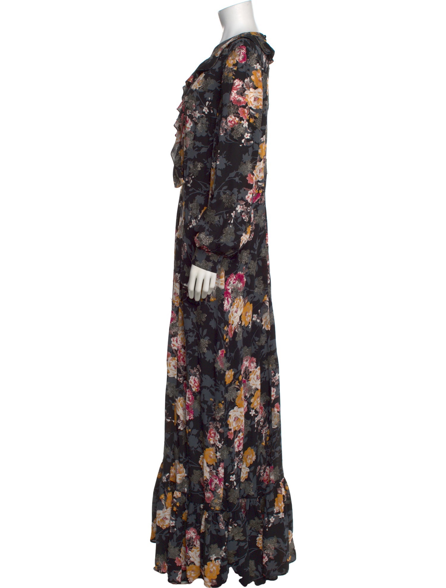 Lilia Stogova Floral Print Long Dress
