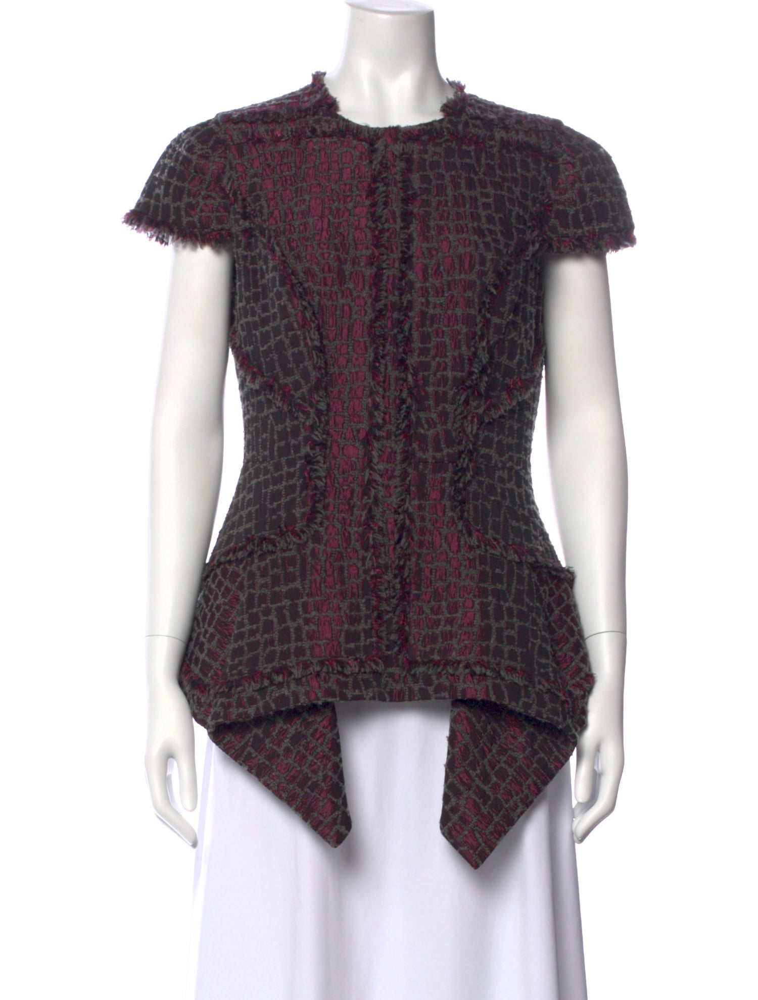 Lilia Stogova Printed Crew Neck Blouse