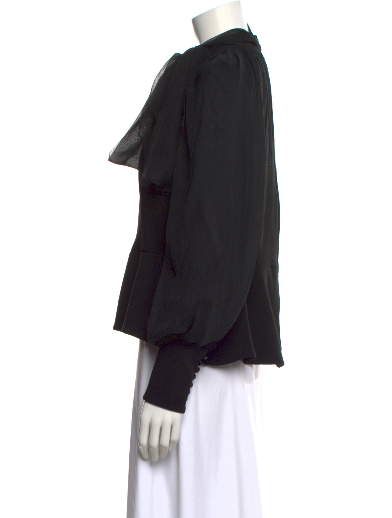 Lilia Stogova Silk Tie Neck Blouse