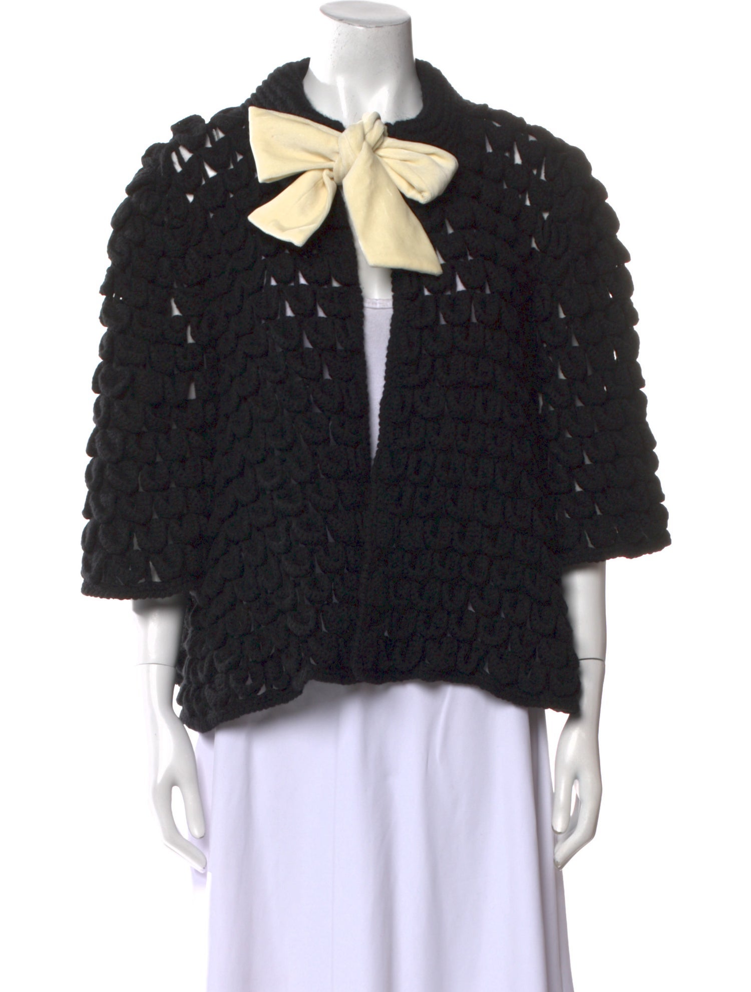 Letanne Cashmere Tie Neck Sweater