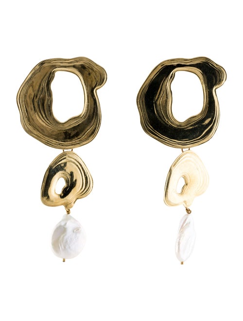 Leigh Miller Pearl Whirlpool Drop Earrings