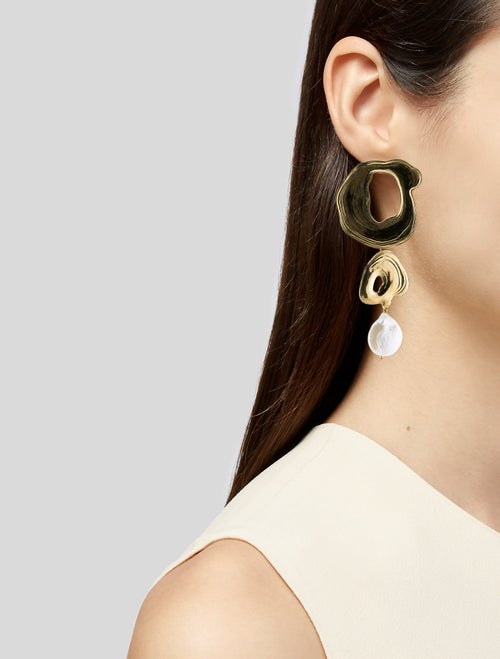 Leigh Miller Pearl Whirlpool Drop Earrings