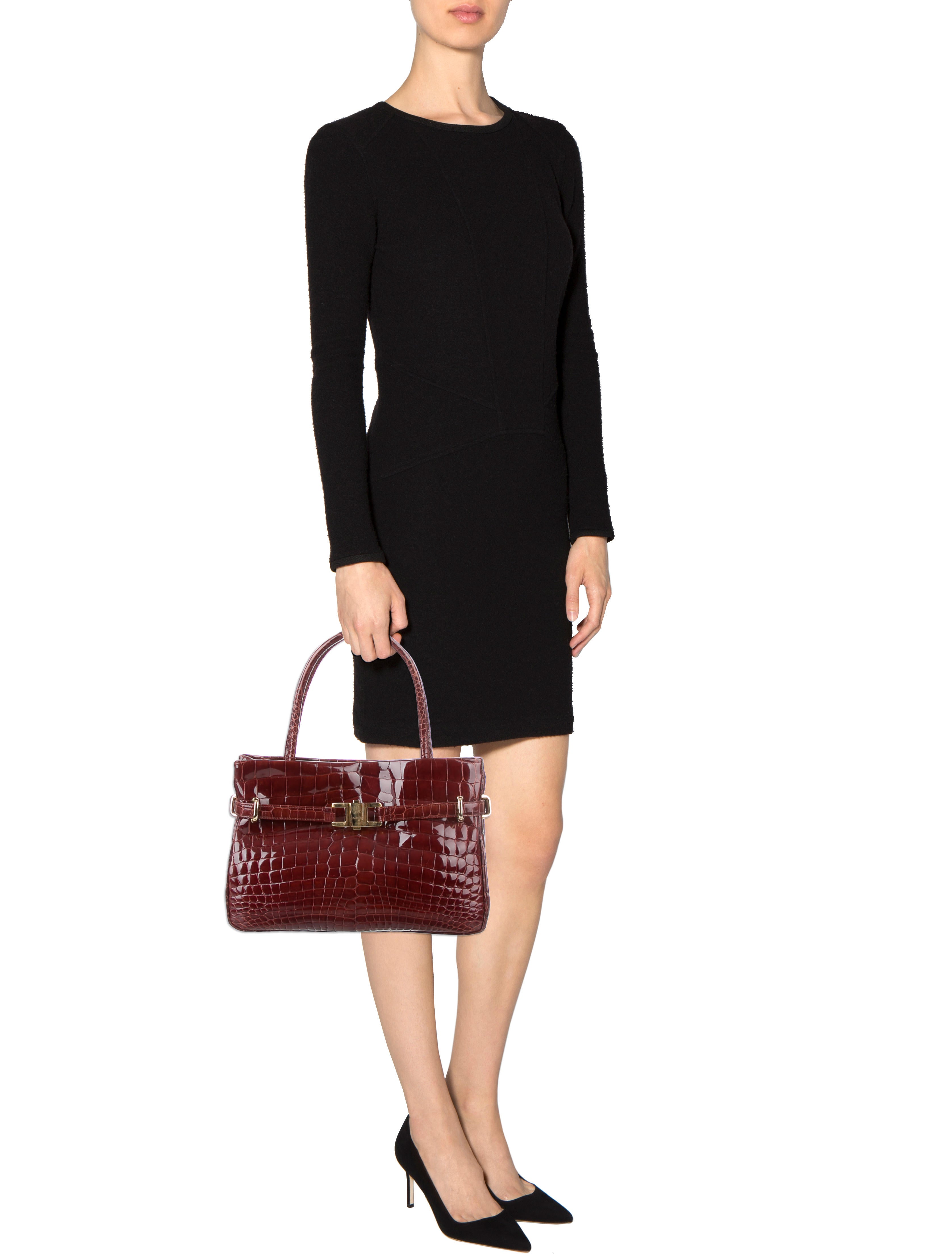 マドンナ・ルイーズ・ヴェロニカ・チコーネ Lana Marks Crocodile Positano Tote - Brown Totes, Handbags