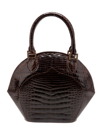 Lana Marks Alligator Top Handle Bag