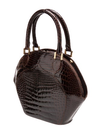 Lana Marks Alligator Top Handle Bag