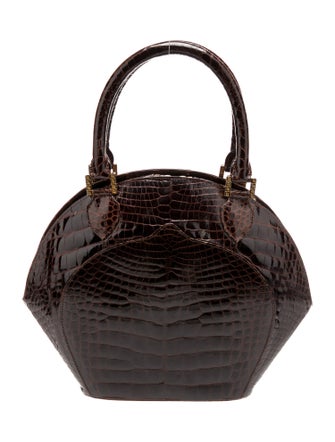Lana Marks Alligator Top Handle Bag