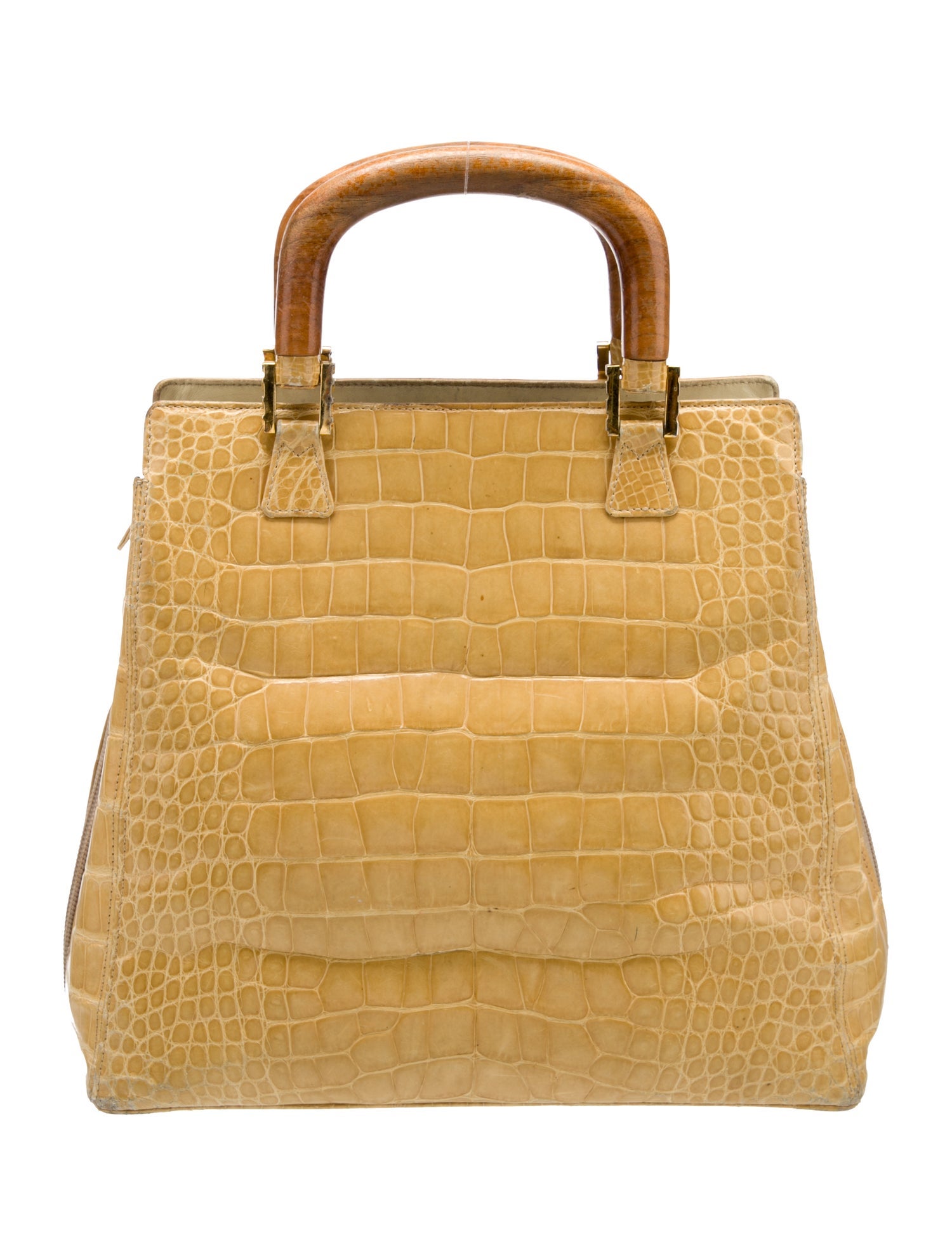 Lana Marks Crocodile Top Handle Bag