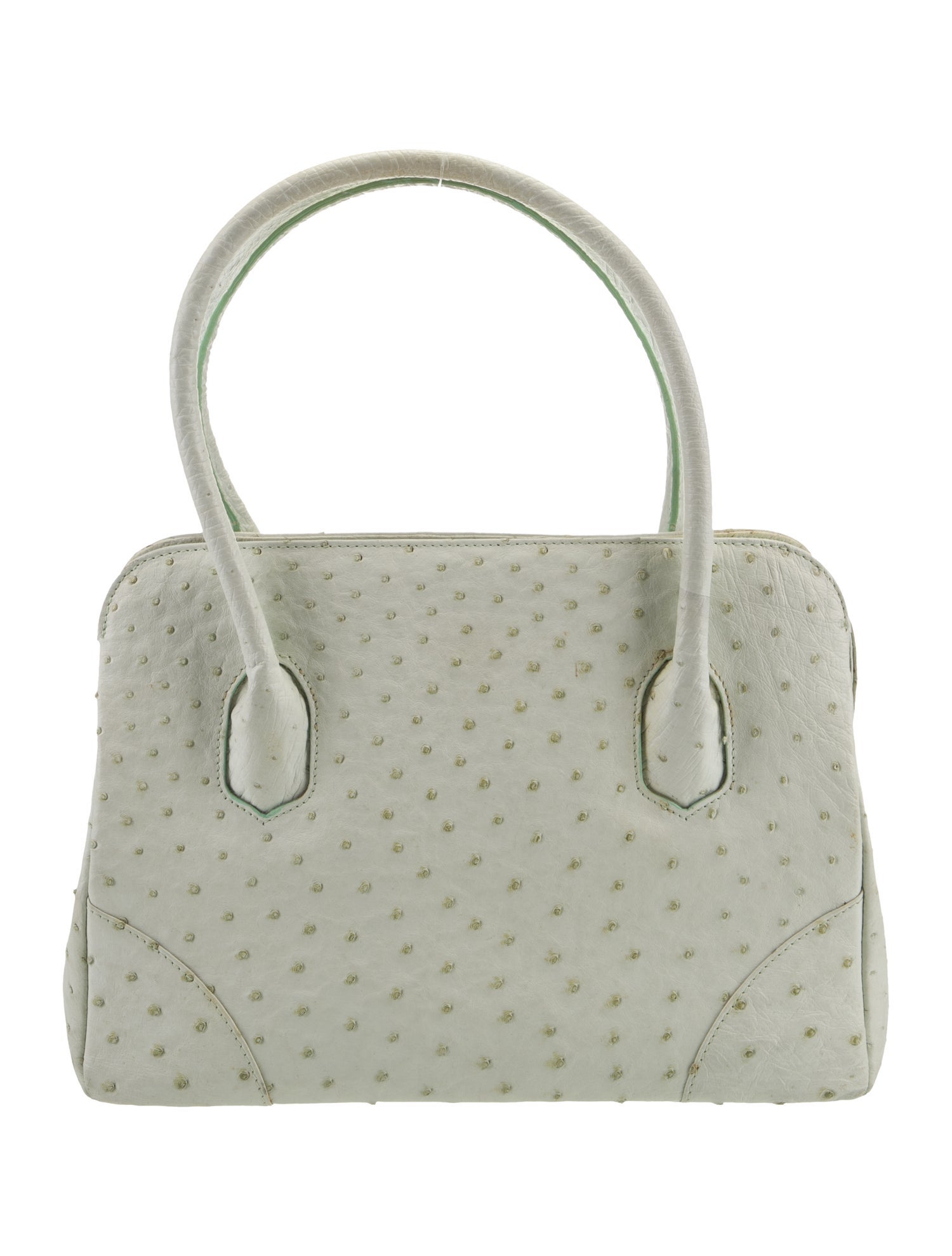Lana Marks Ostrich Top Handle Bag