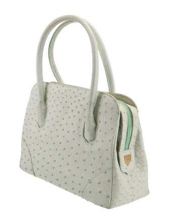 Lana Marks Ostrich Top Handle Bag
