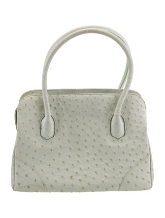 Lana Marks Ostrich Top Handle Bag