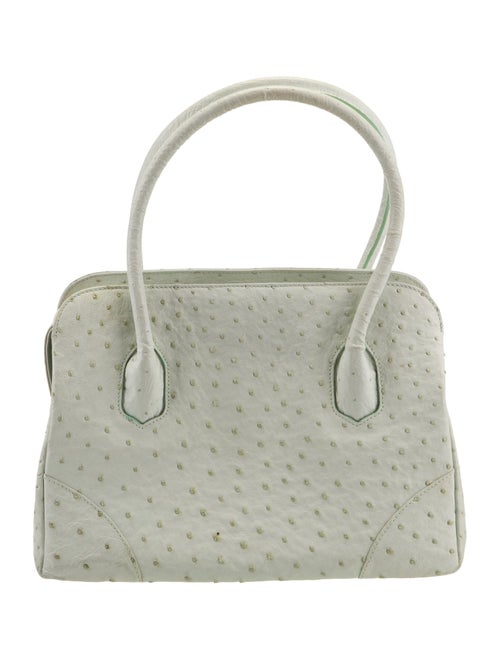 Lana Marks Ostrich Top Handle Bag
