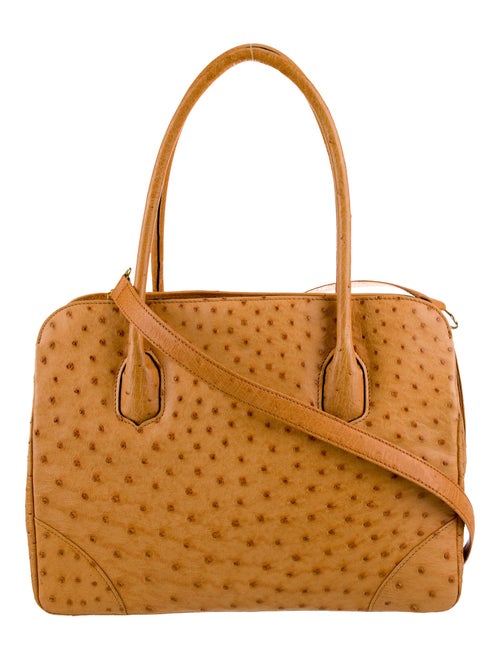 Lana Marks Ostrich Top Handle Bag