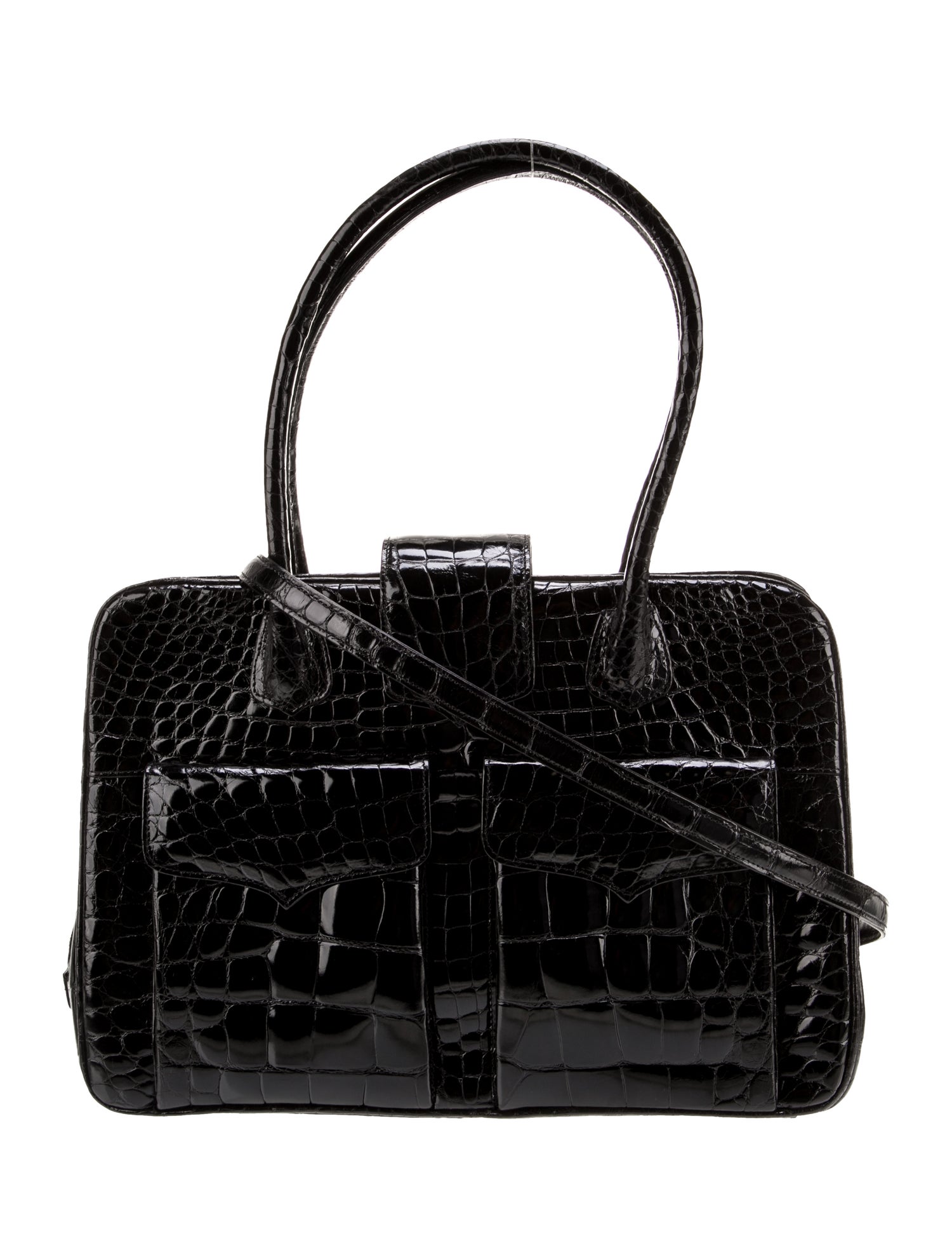 Lana Marks Embossed Leather Top Handle Bag
