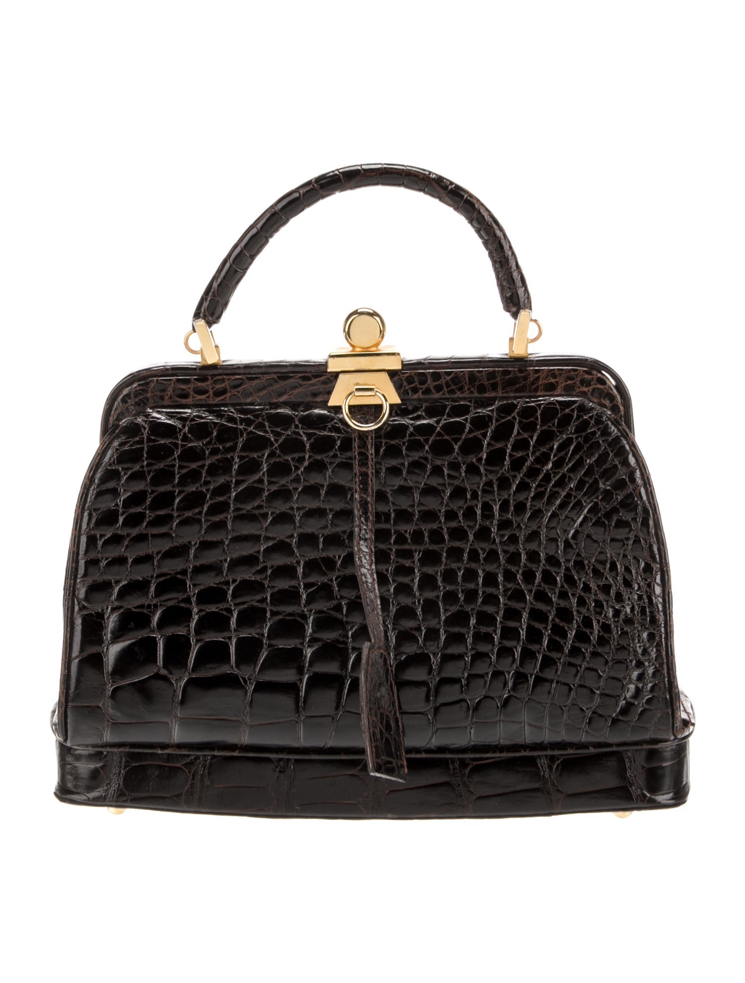 Lana Marks Alligator Top Handle Bag