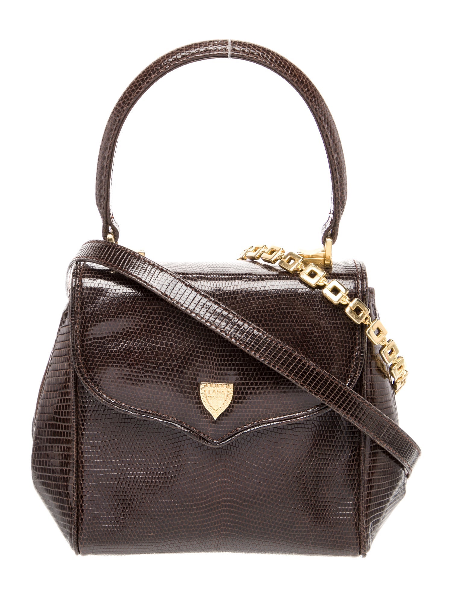 Lana Marks Lizard Top Handle Bag