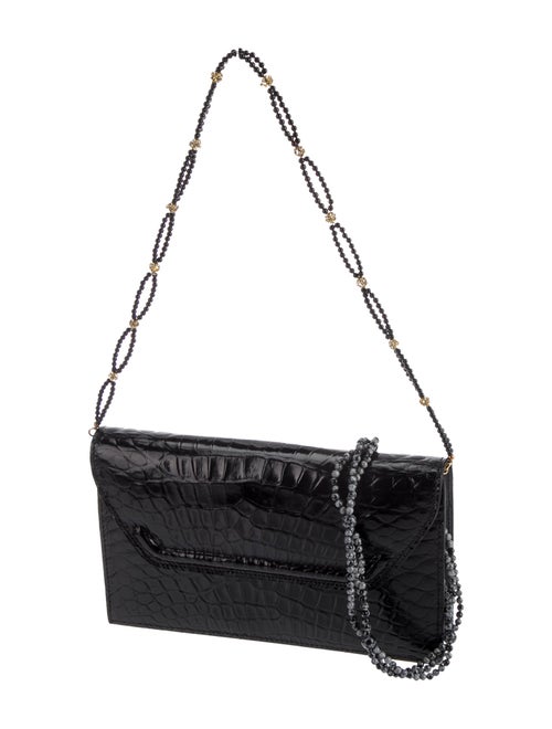 Lana Marks Embossed Leather Messenger Bag