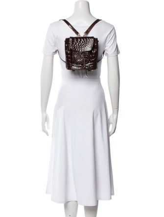 Lana Marks Embossed Leather Backpack