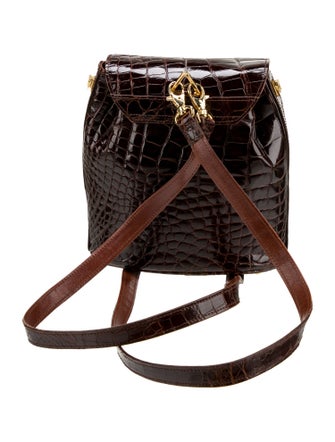 Lana Marks Embossed Leather Backpack
