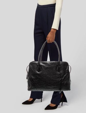 Lana Marks Ostrich Tote