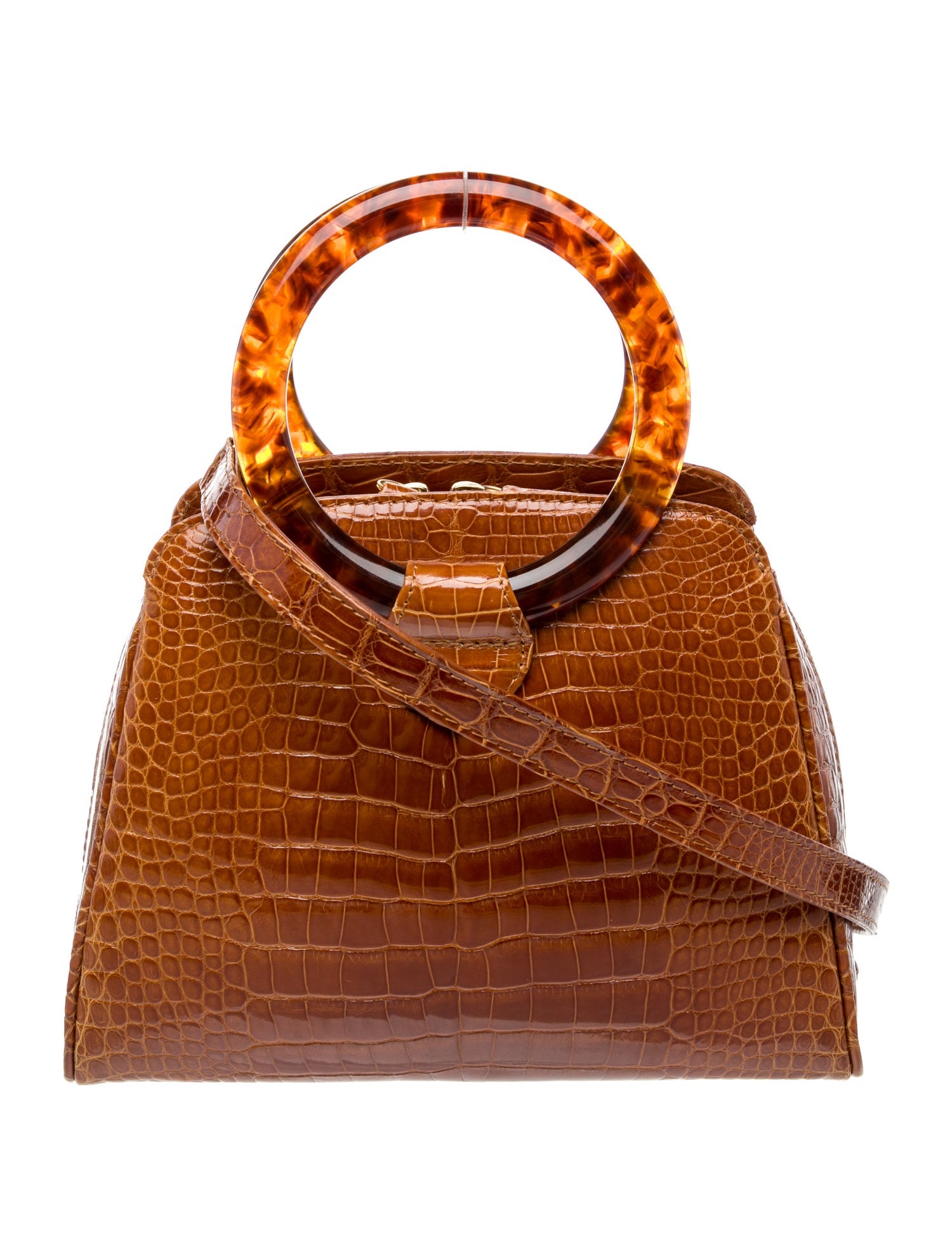 Lana Marks Alligator Top Handle Bag