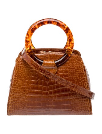 Lana Marks Alligator Top Handle Bag