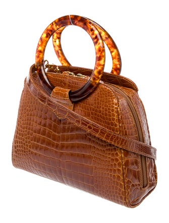 Lana Marks Alligator Top Handle Bag