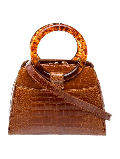 Lana Marks Alligator Top Handle Bag