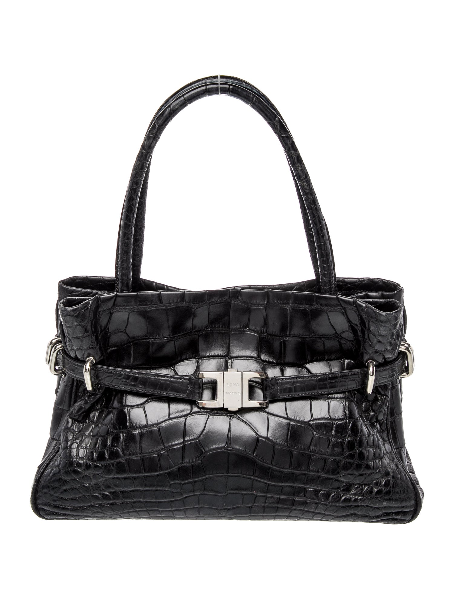 Lana Marks Crocodile Top Handle Bag
