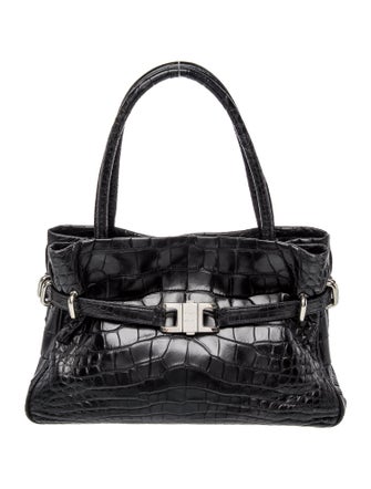 Lana Marks Crocodile Top Handle Bag