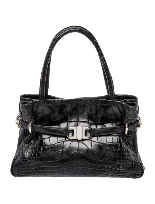 Lana Marks Crocodile Top Handle Bag