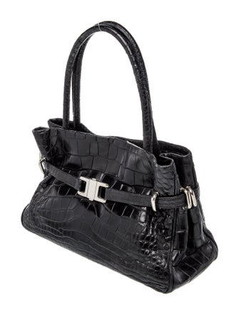 Lana Marks Crocodile Top Handle Bag