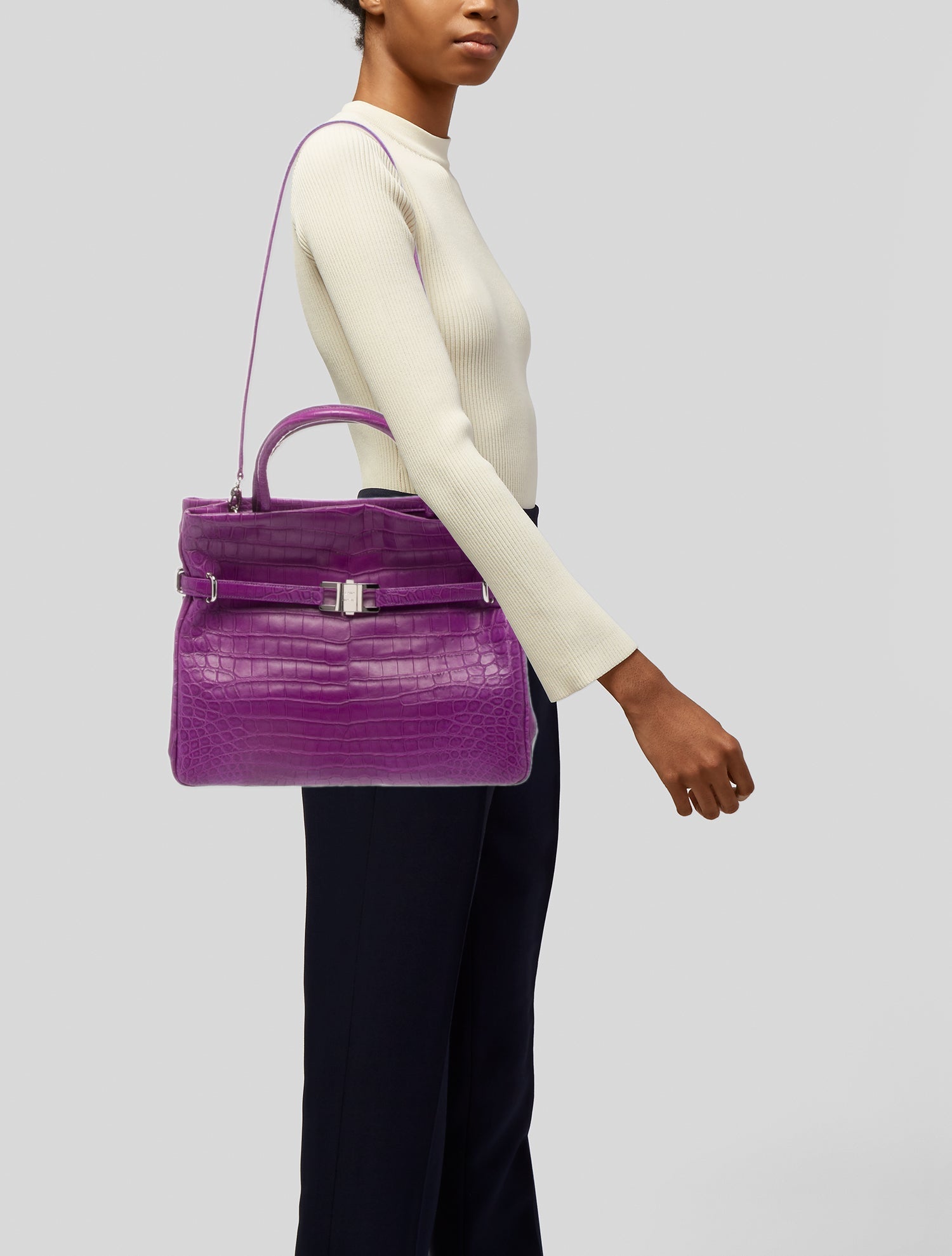 Lana Marks Crocodile Crossbody Bag