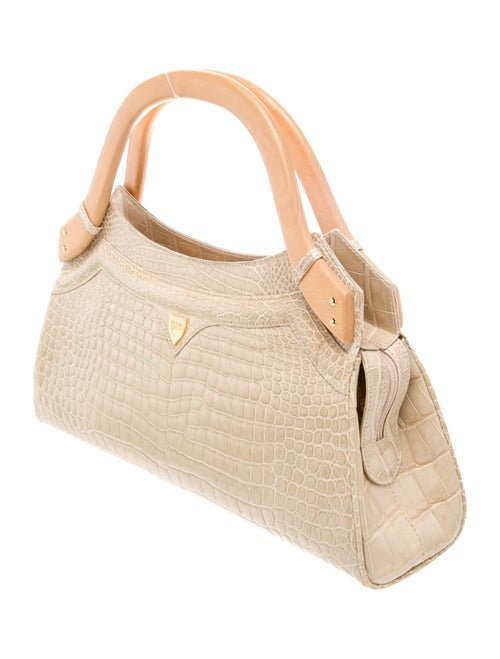 Lana Marks Crocodile Top Handle Bag