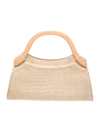 Lana Marks Crocodile Top Handle Bag