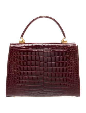 Lana Marks Embossed Leather Top Handle Bag
