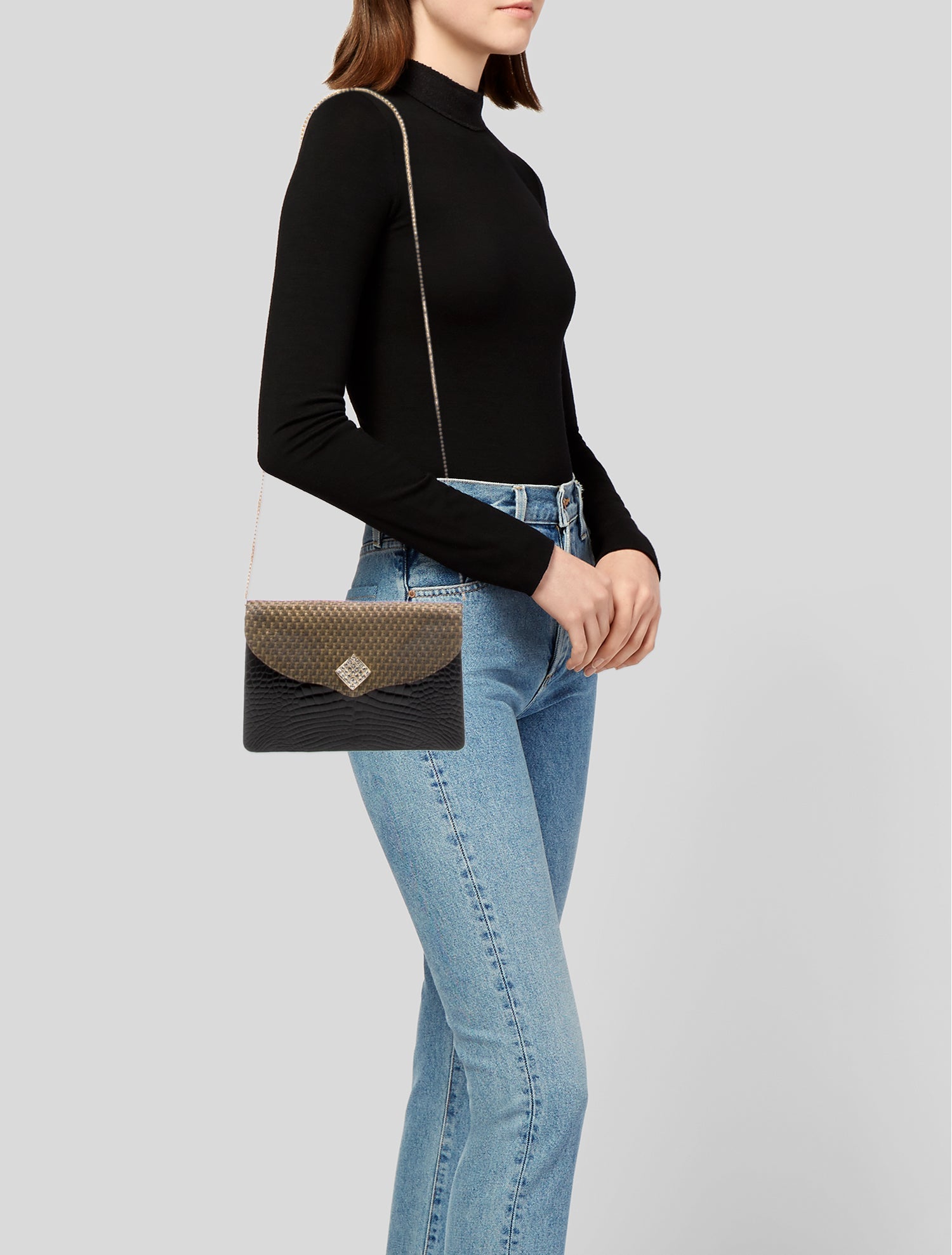 Lana Marks Leather Crossbody Bag