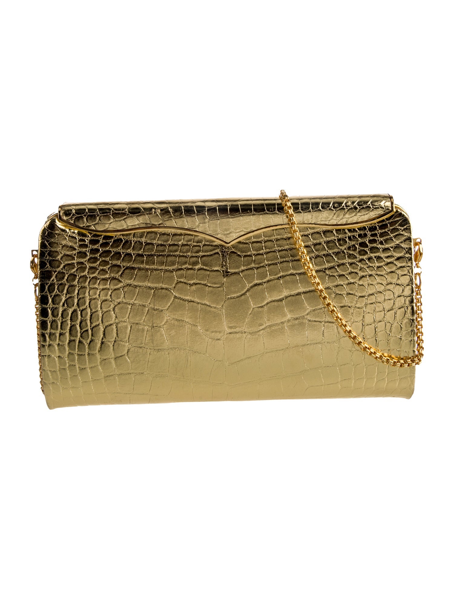 Lana Marks Crocodile Clutch