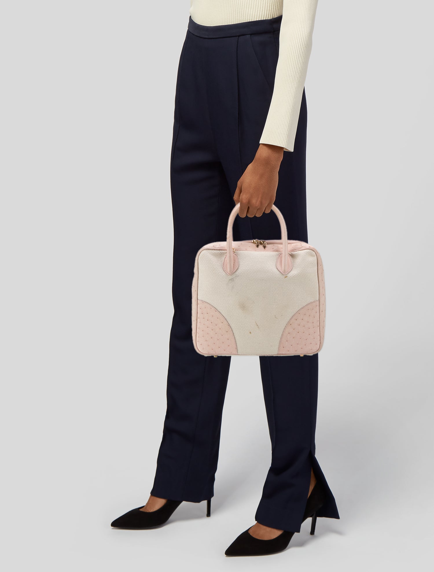 Lana Marks Canvas Top Handle Bag