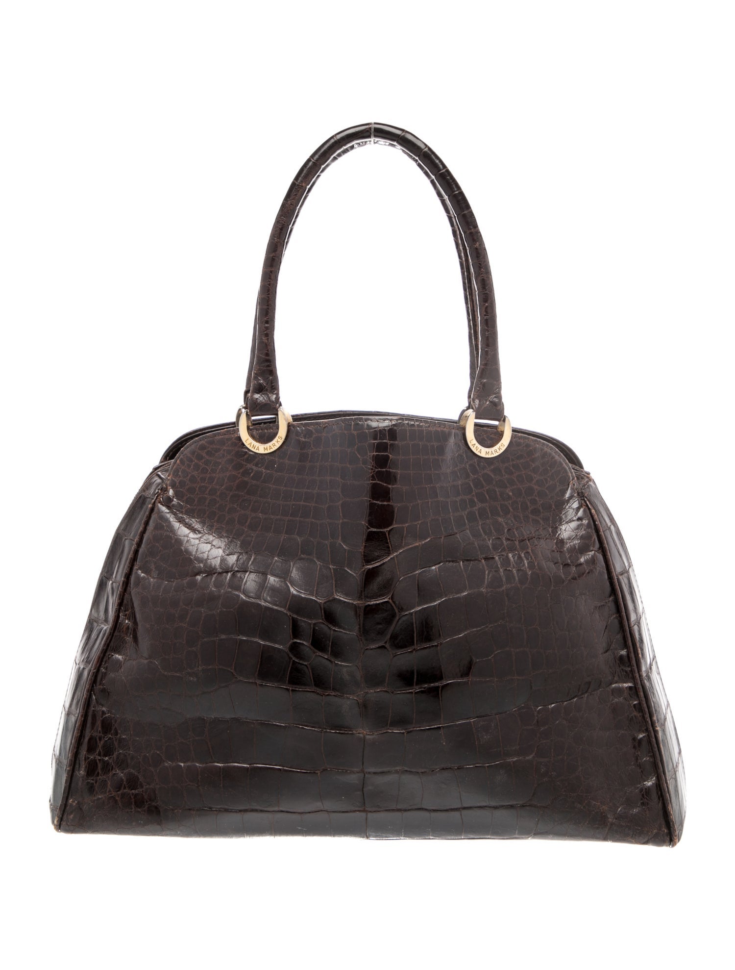 Lana Marks Crocodile Top Handle Bag