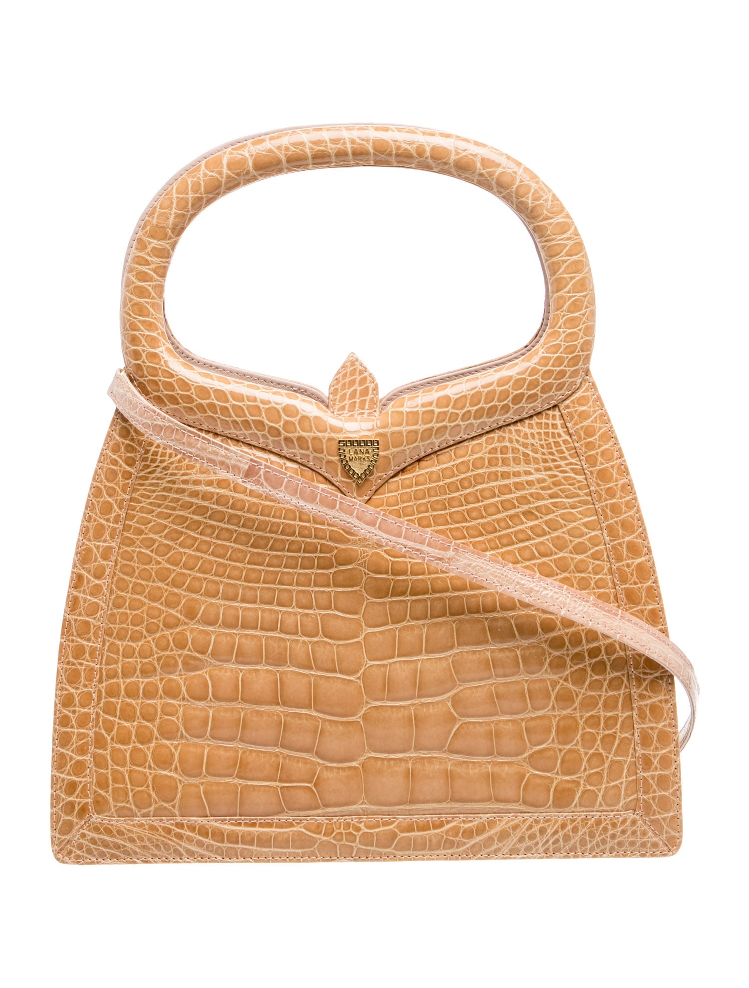 Lana Marks Crocodile Top Handle Bag