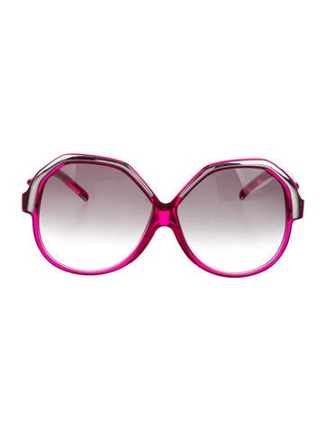 Linda Farrow Round Oversize Sunglasses