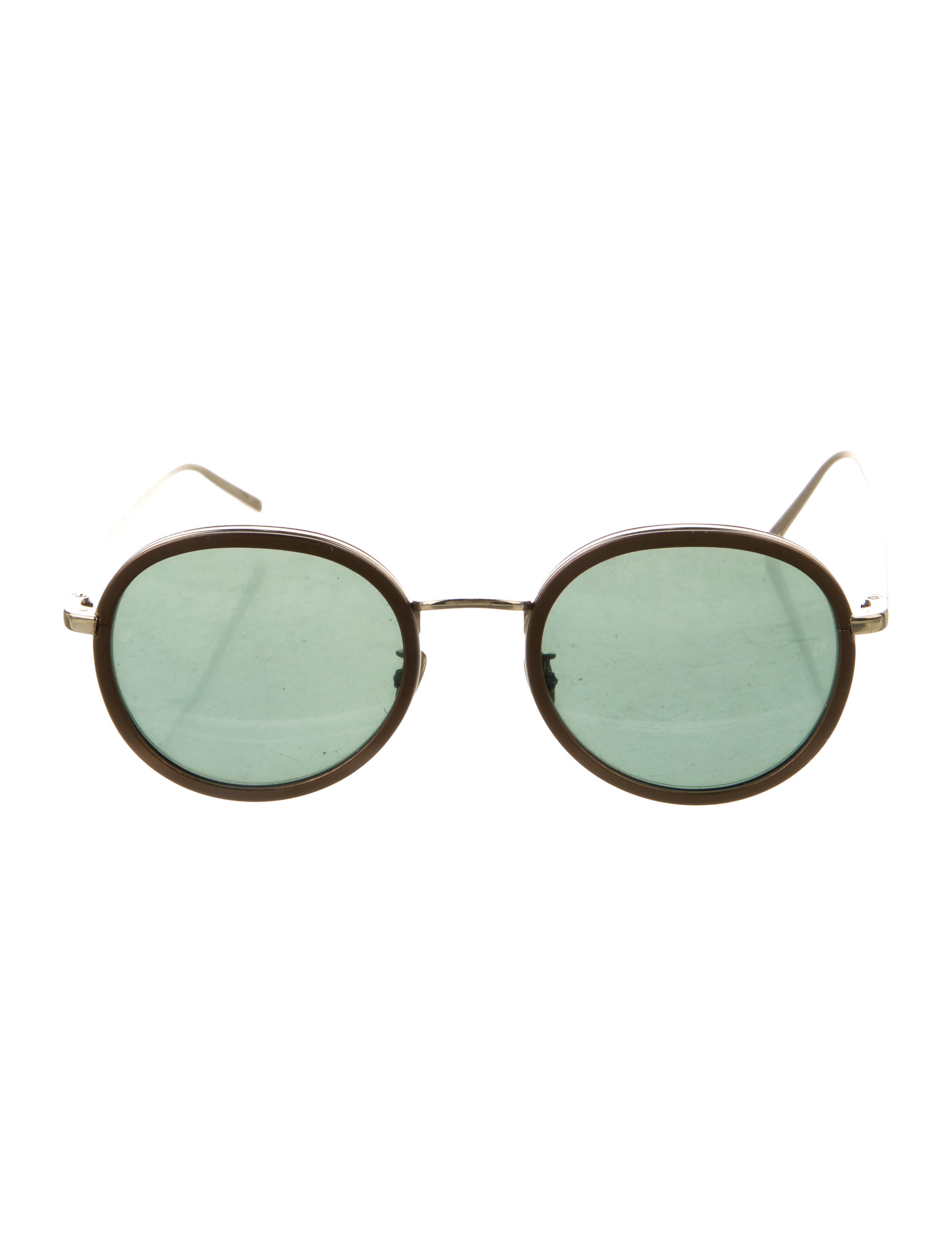 Linda Farrow Round Tinted Sunglasses