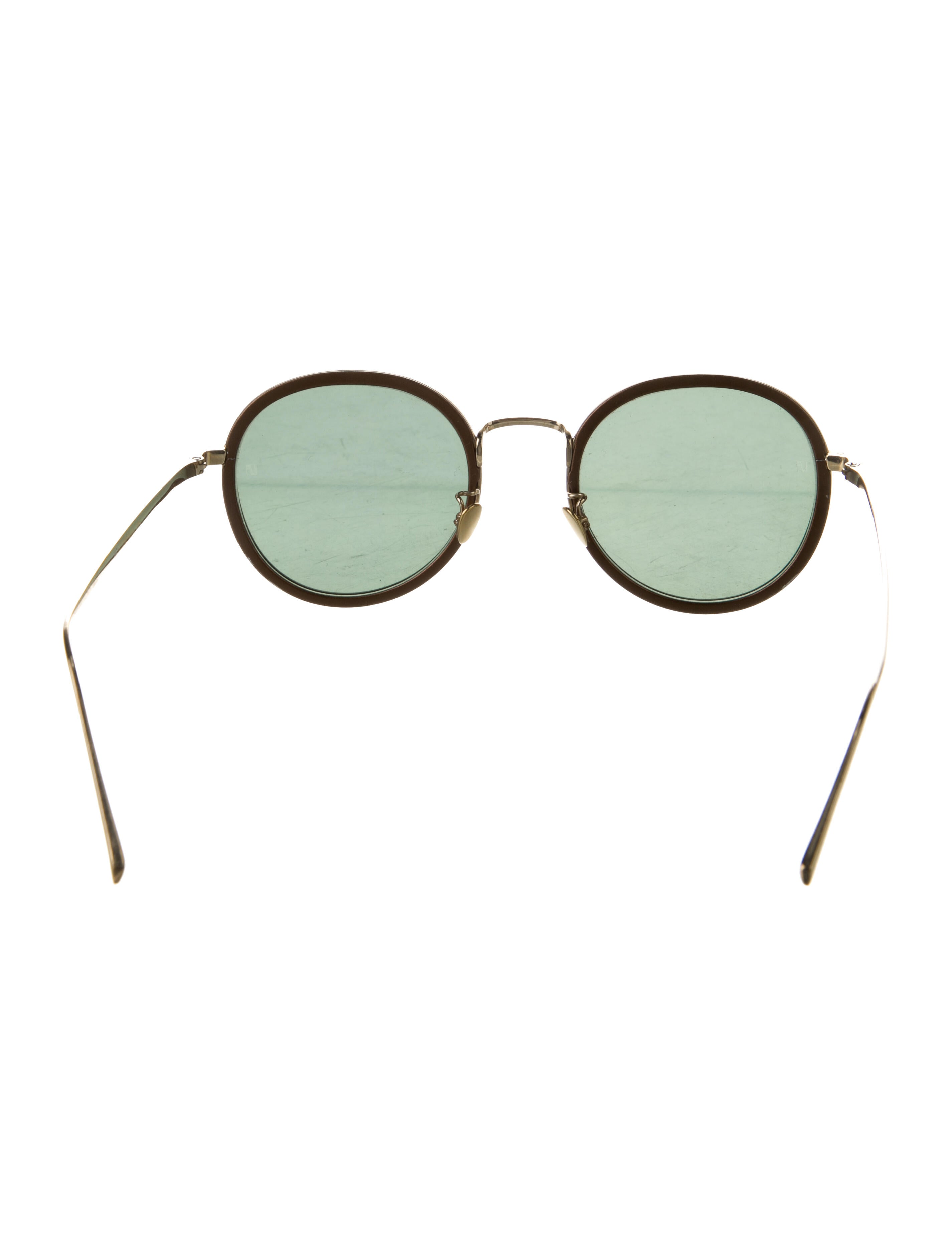 Linda Farrow Round Tinted Sunglasses