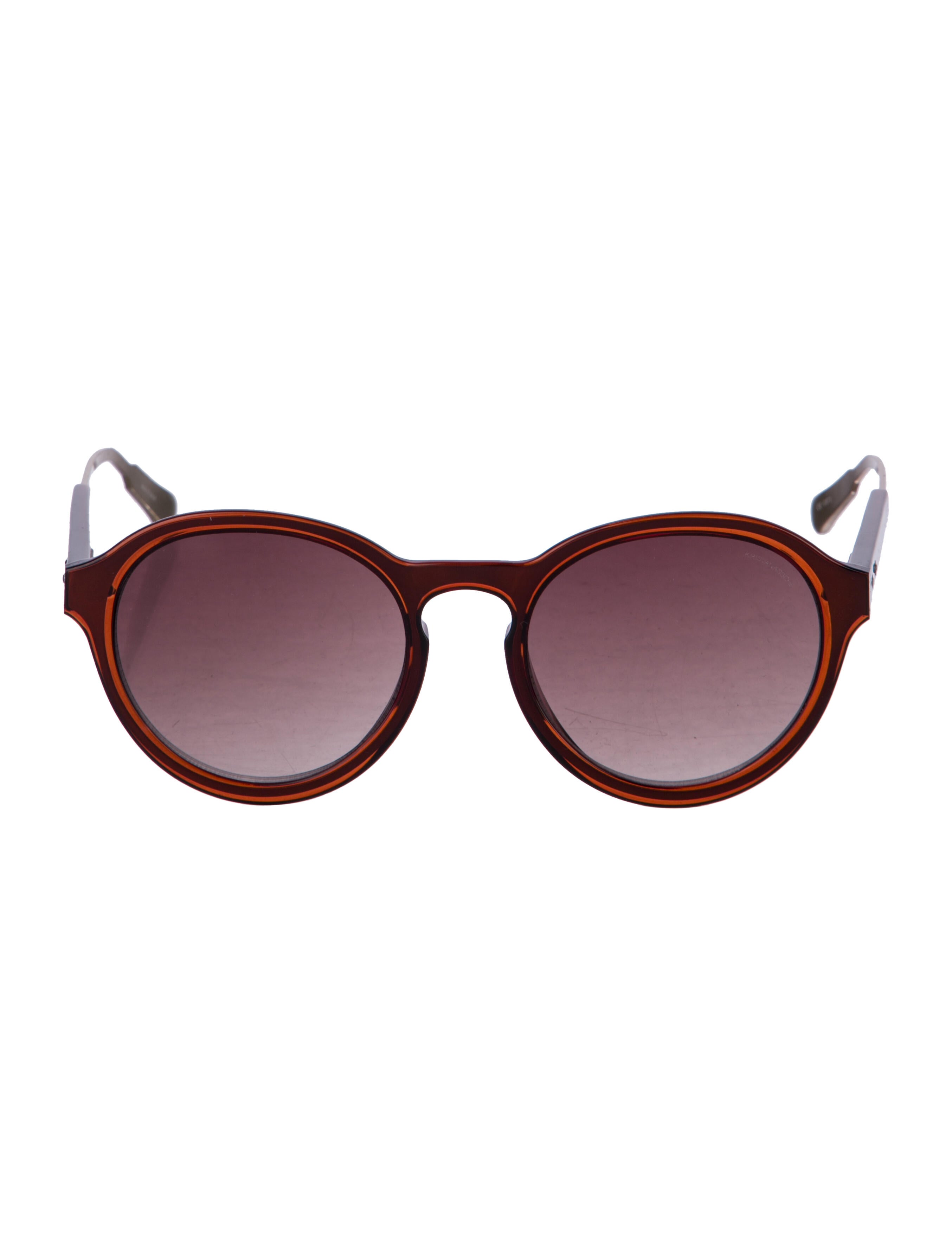 Linda Farrow Round Gradient Sunglasses