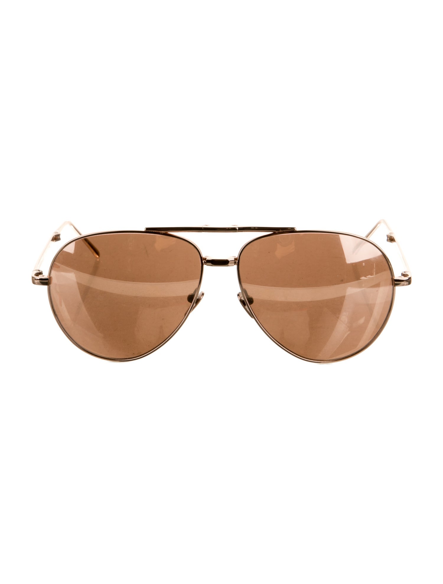 Linda Farrow Aviator Mirrored Sunglasses