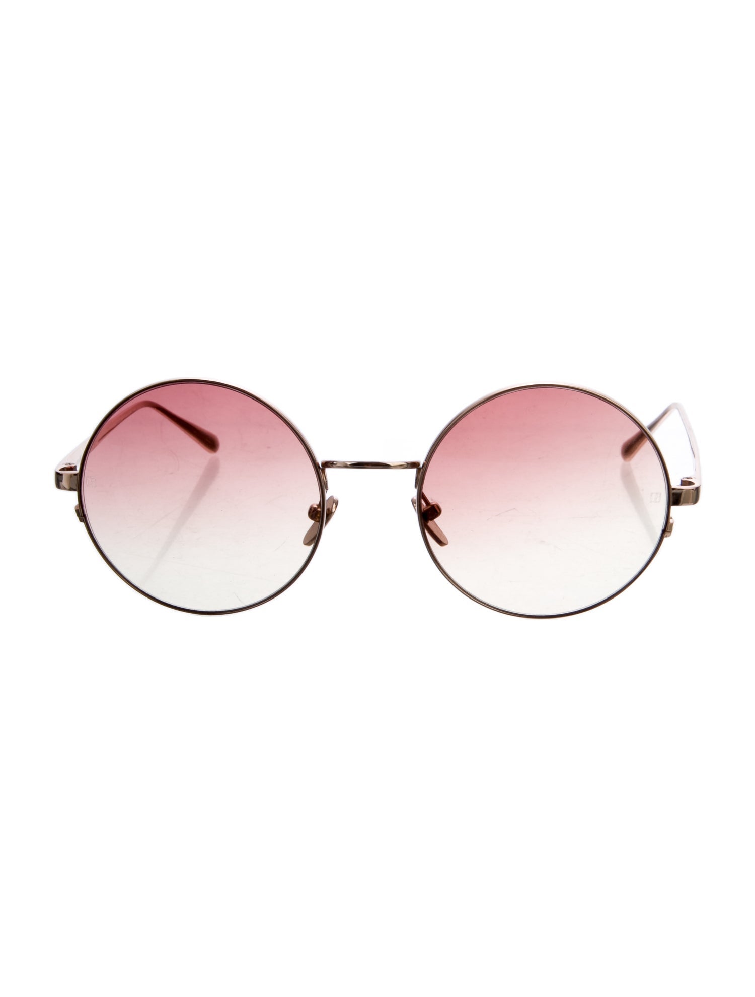 Linda Farrow Round Gradient Sunglasses