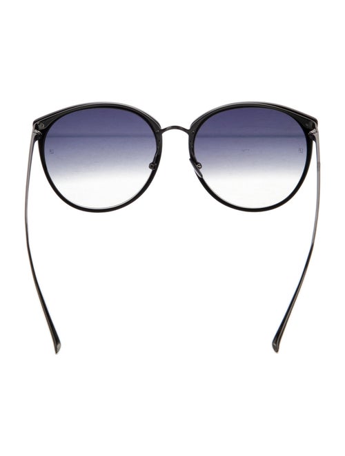 Linda Farrow Round Gradient Sunglasses