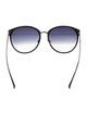 Linda Farrow Round Gradient Sunglasses